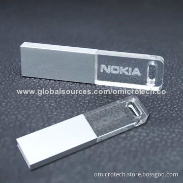 Crystal USB Flash Drive with Over Ten Years Data Retention
